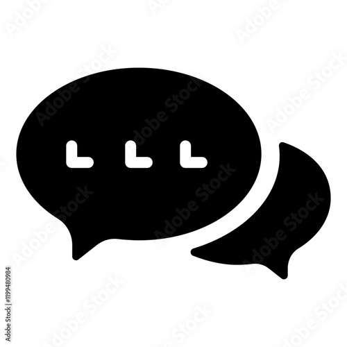 Message colorful vector flat glyph icon.