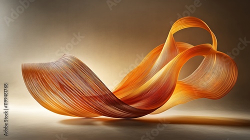 vivid fiber optic lines curving gracefully with a mix of cool and warm tones