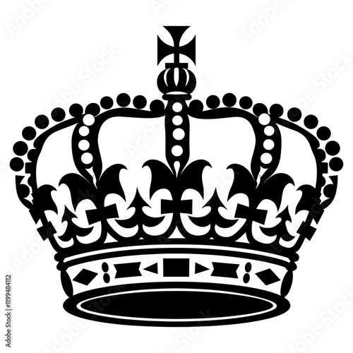 Crown Material crown silhouette elegant vector
