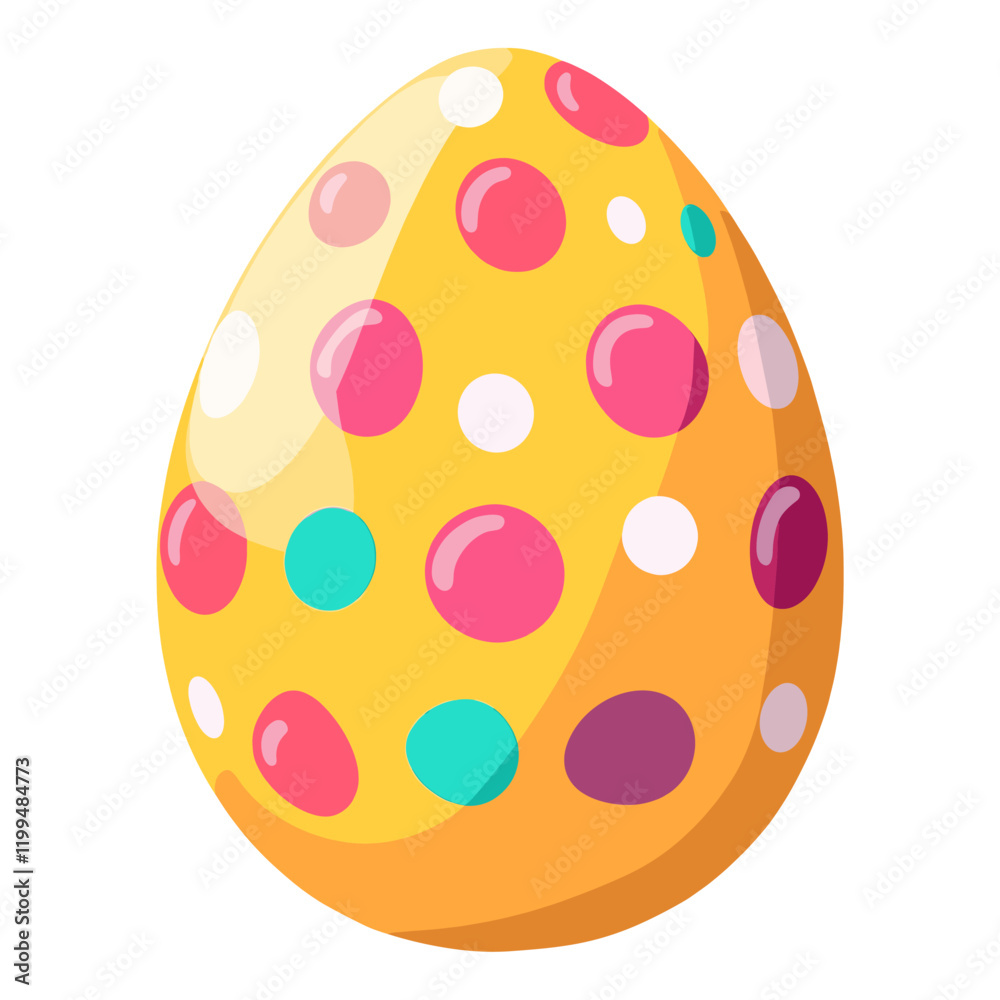 Easter Egg with polka dots egg illustration colorful vector Easter Egg with polka dots egg illustration colorful vector