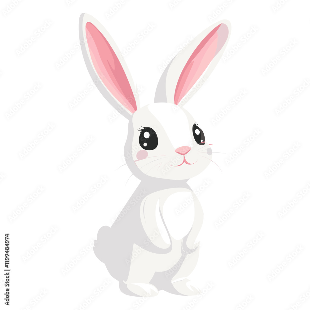 White Bunny standing bunny illustration animal vector White Bunny standing bunny illustration animal vector