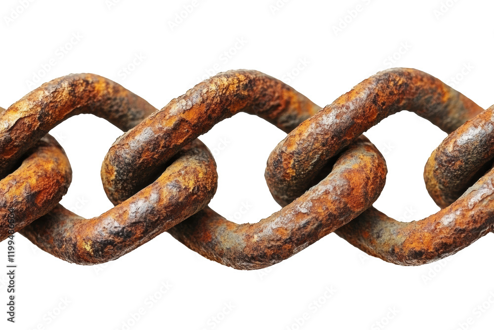 Metal chain for fench protection isolate on white Metal chain for fench protection isolate on white