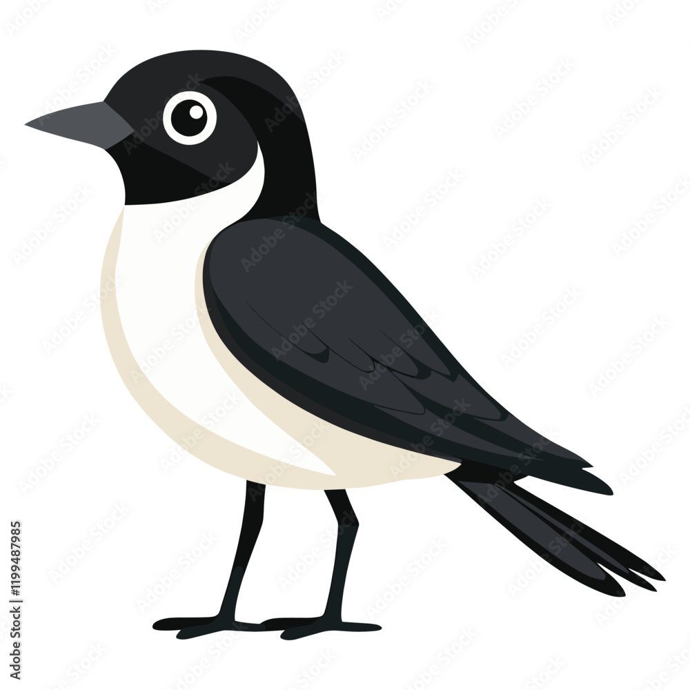 Fototapeta premium Bird illustration white art vector
