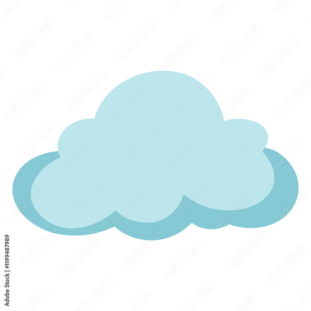 Cloud illustration simple minimalist vector Cloud illustration simple minimalist vector