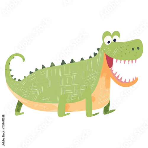 Crocodile dinosaur reptile animal vector