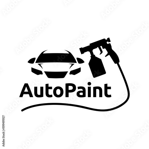 Car painting logo design vector illustration. Auto paint logo vector illustration,