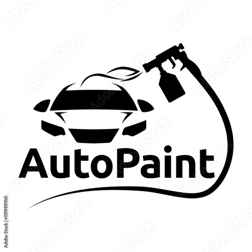 Car painting logo design vector illustration. Auto paint logo vector illustration,