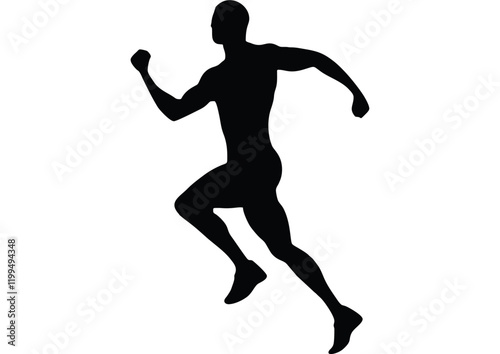 Athlete running and doing important exercises for health