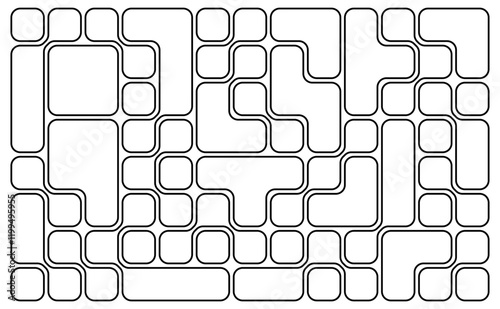 background with black line liquid connected circle dots. metaballs pattern on white. abstract geometric shapes collection Point movement flat icon	
