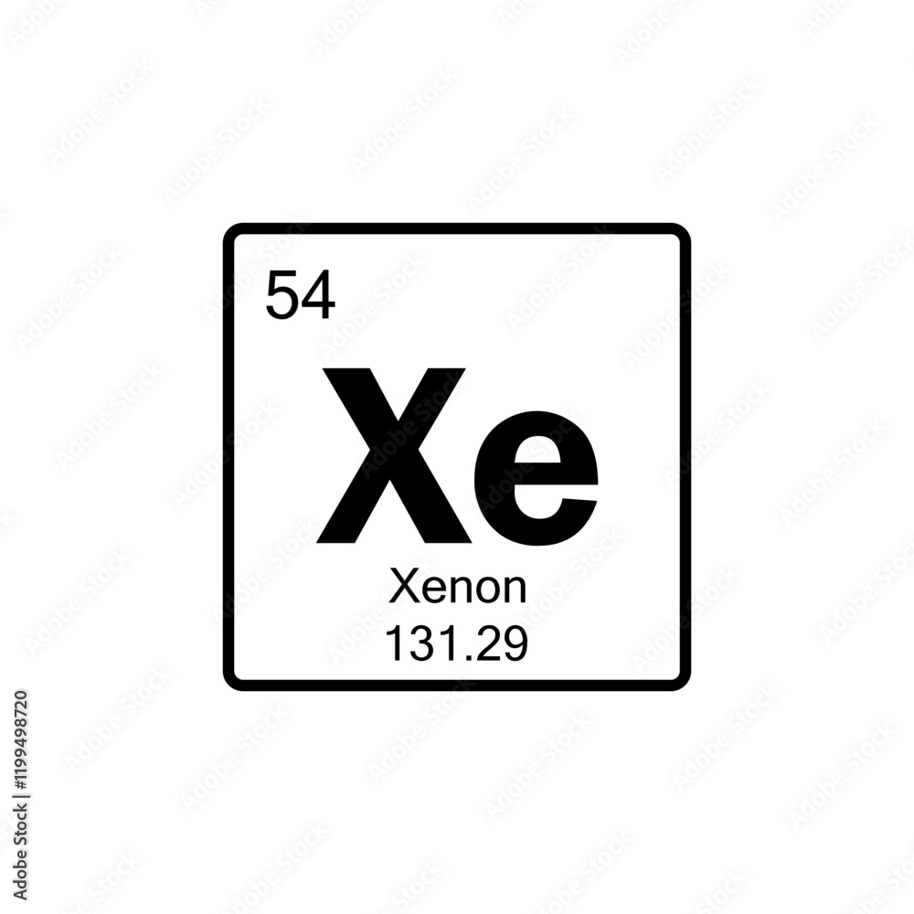 periodic table Xenon line icon periodic table Xenon line icon