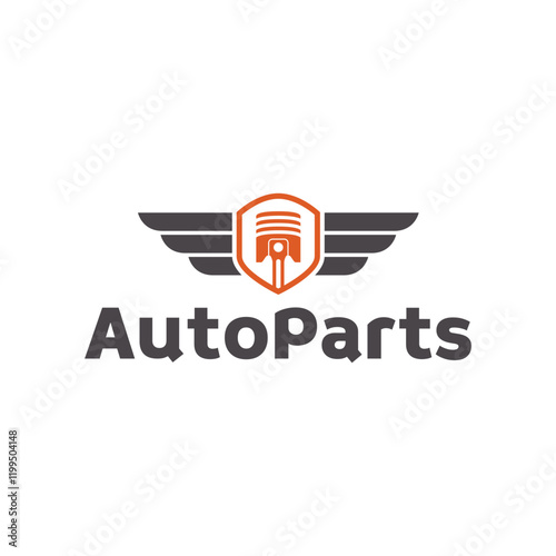 Auto parts logo design. Automotive parts, automobile repairing car, vector design and illustration