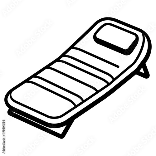 Sleeping Pad minimalist design line vector