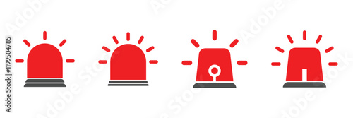 Alarm siren icon. Emergency siren icon. Ambulance or police icon siren vector illustration.