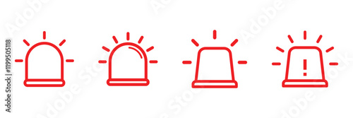 Alarm siren icon. Emergency siren icon. Ambulance or police icon siren vector illustration.