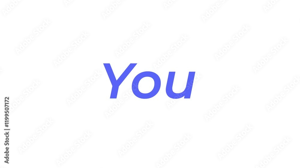 Thank you message with motion graphic text animation. Thank you message with motion graphic text animation.