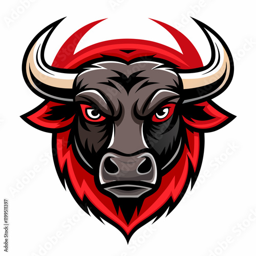 Wallpaper Mural bull head vector Torontodigital.ca