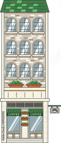 cafe and coffee house in the town