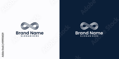 Infinity line logo design