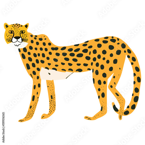 Cheetah wildlife animal mammal vector