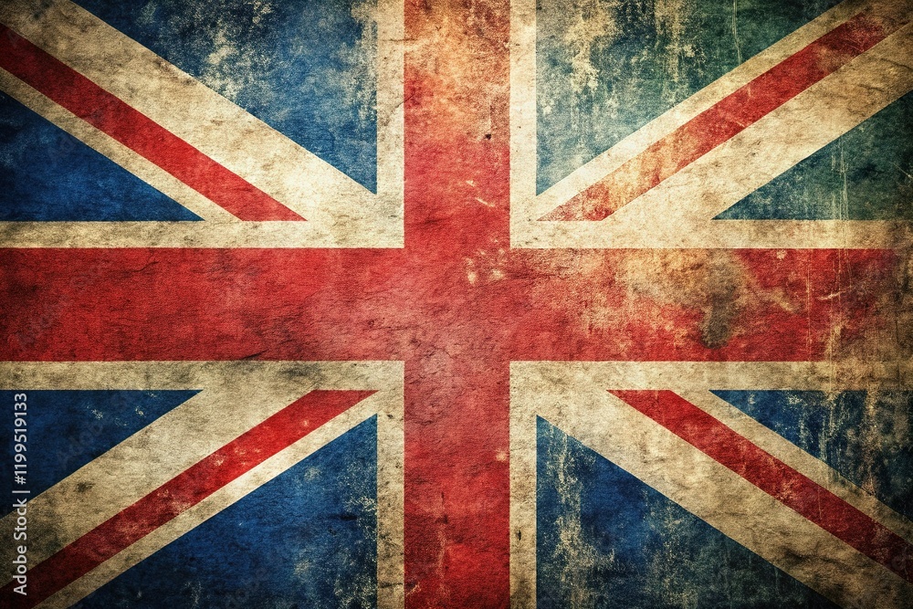 Minimalist Grunge UK Flag Design: Patriotism Reimagined Minimalist Grunge UK Flag Design: Patriotism Reimagined