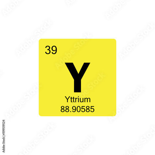 periodic table Yttrium colored icon