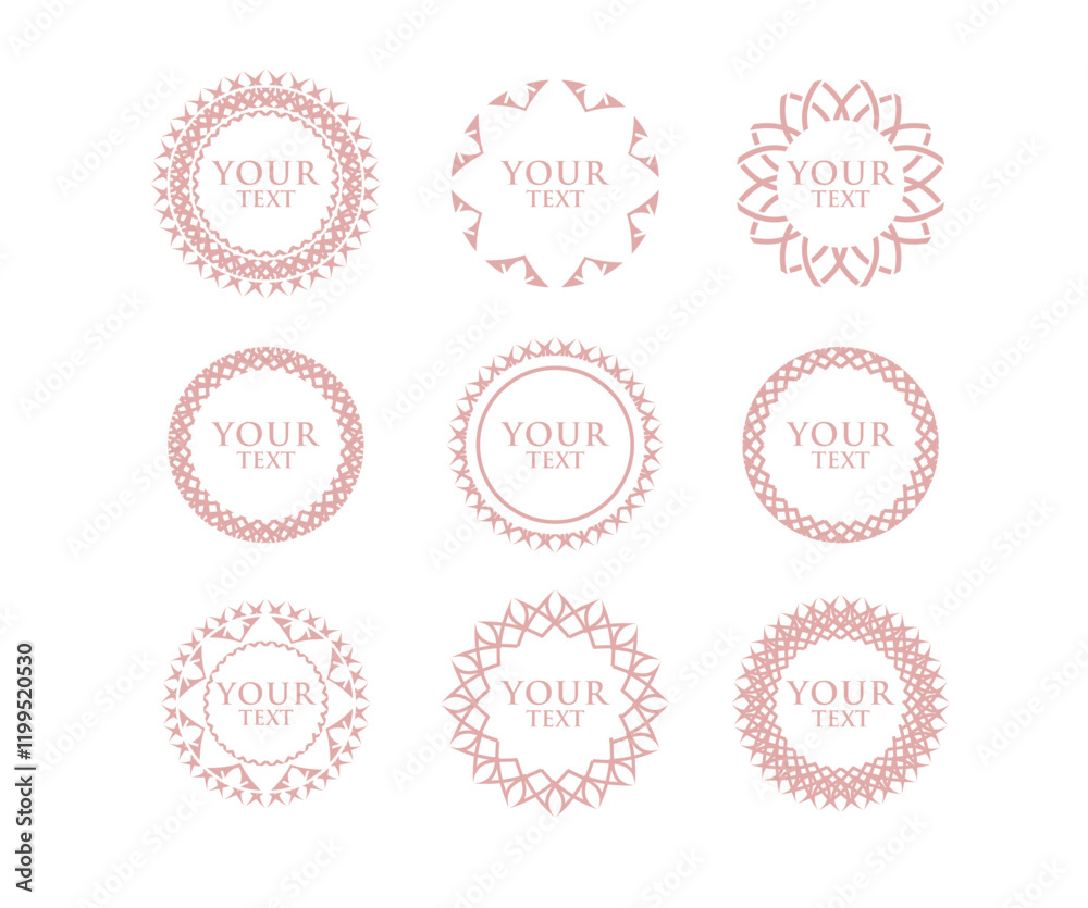 Set Collection Frame Ornament Design vector Set Collection Frame Ornament Design vector