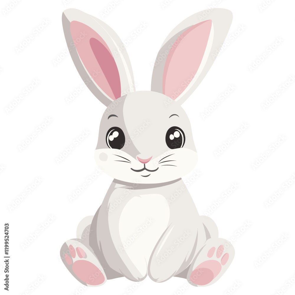 Fototapeta premium Rabbit illustration cartoon animal vector