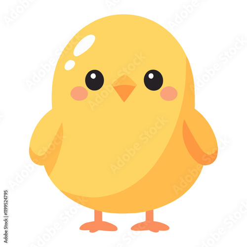 Yellow chick illustration animal bird vector