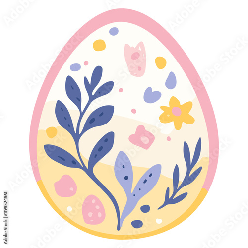 Easter egg illustration easter pastel vector