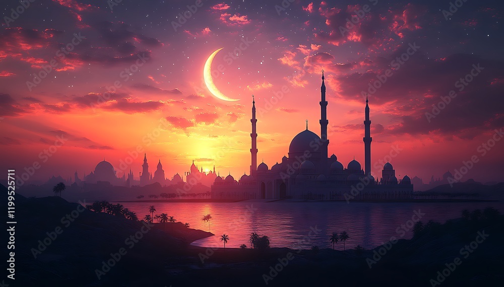 Fototapeta premium illustration of Abstract background for ramadan kareem