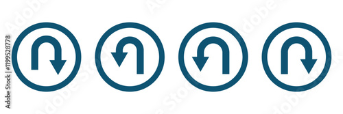 U turn arrow icon