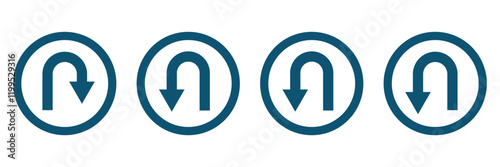 U turn arrow icon