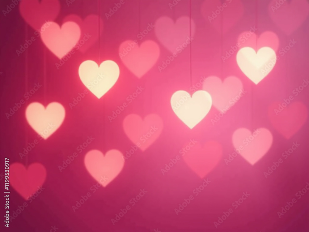 Abstract Pink Bokeh Background Featuring Defocused Blurred Heart Shaped Lights For A Unique St. Valentines Day Atmosphere And Style. 00003 Abstract Pink Bokeh Background Featuring Defocused Blurred Heart Shaped Lights For A Unique St. Valentines Day Atmosphere And Style. 00003