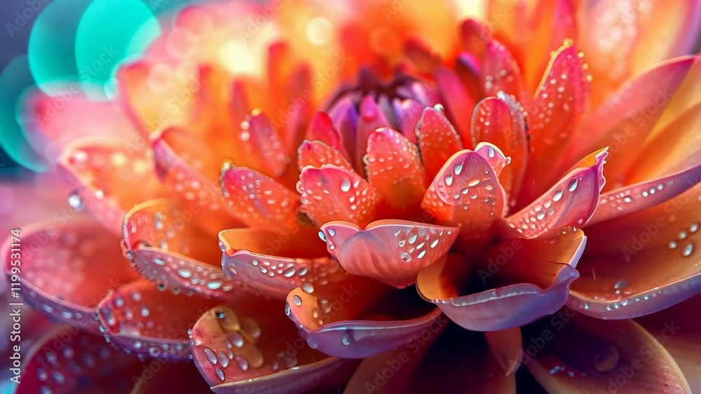 Close-up of a blooming, vibrant flower, capturing the richness and beauty of its petals Close-up of a blooming, vibrant flower, capturing the richness and beauty of its petals