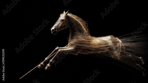 bastard horses, solid color background photo