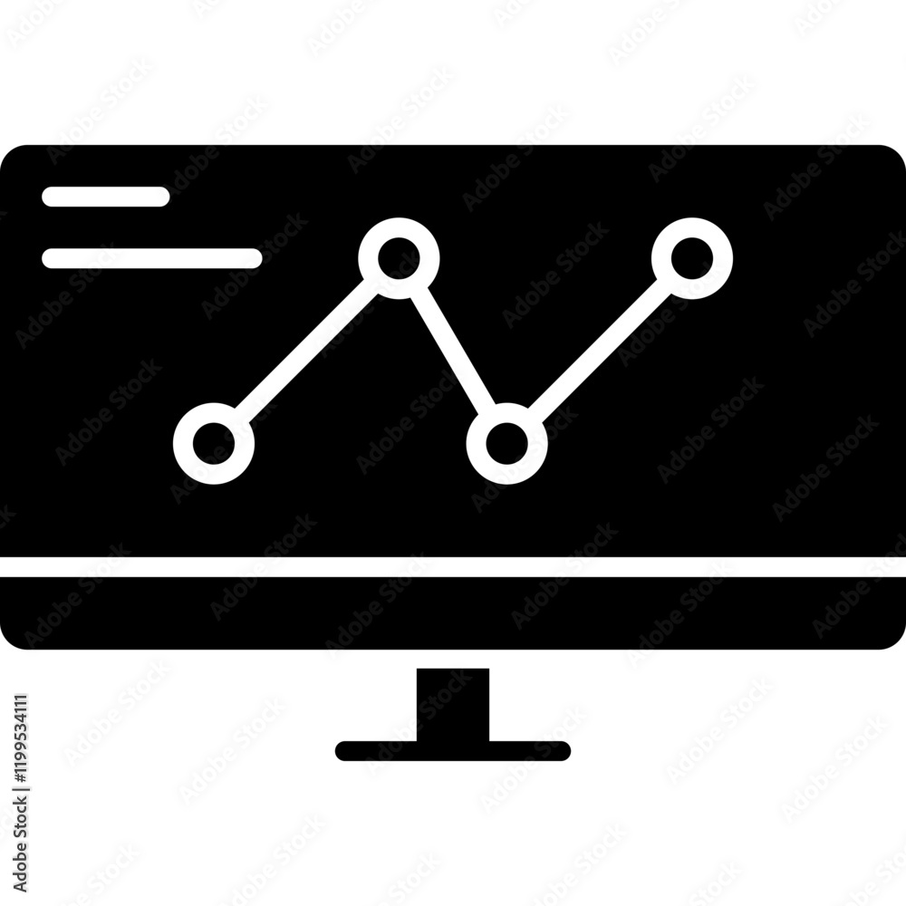 Computer Analytics icon single vector illustration Computer Analytics icon single vector illustration