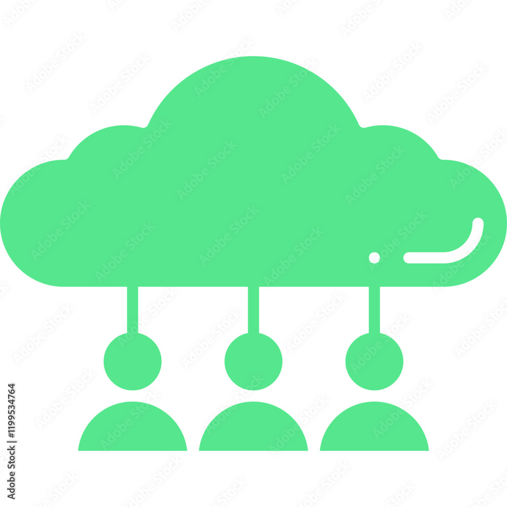 Cloud Group icon single vector illustration Cloud Group icon single vector illustration