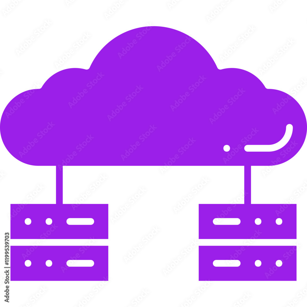 Cloud Data Distribution icon single vector illustration Cloud Data Distribution icon single vector illustration