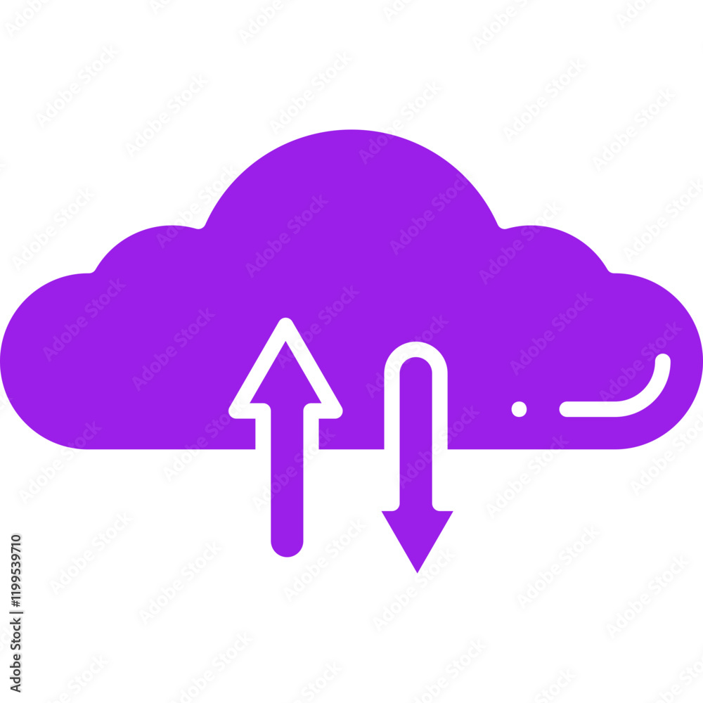 Cloud Data Exchange icon single vector illustration Cloud Data Exchange icon single vector illustration