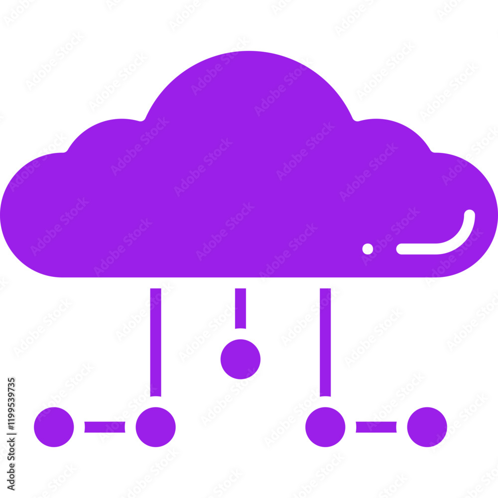 Cloud Network icon single vector illustration Cloud Network icon single vector illustration