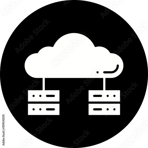 Cloud Data Distribution icon single vector illustration