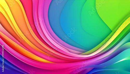 Vibrant waves of color flow gracefully across a digital canvas