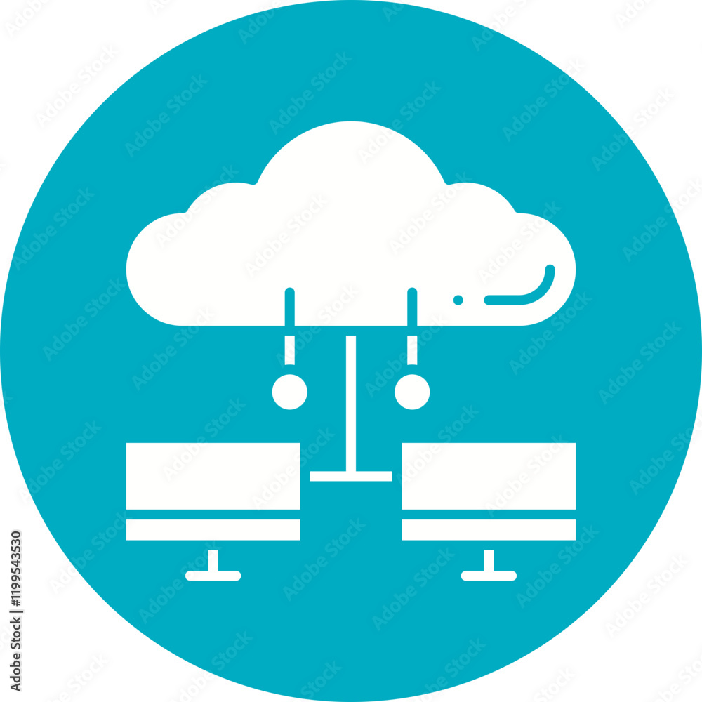 Cloud Connection icon single vector illustration Cloud Connection icon single vector illustration