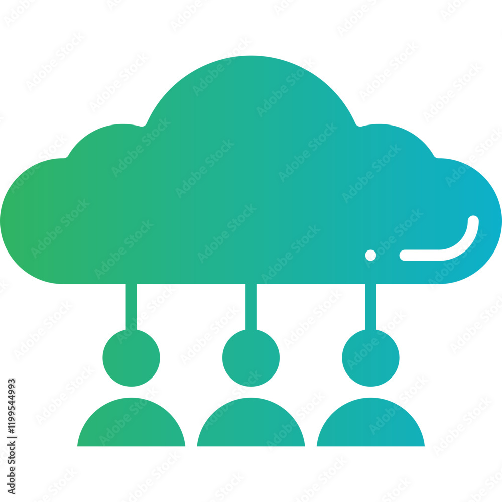 Cloud Group icon single vector illustration Cloud Group icon single vector illustration