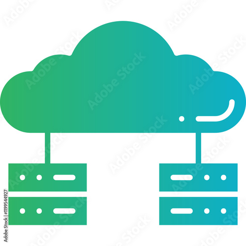 Cloud Data Distribution icon single vector illustration
