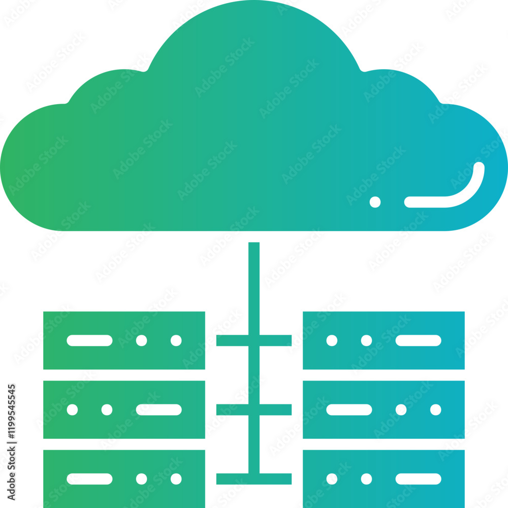 Multiple Servers icon single vector illustration Multiple Servers icon single vector illustration