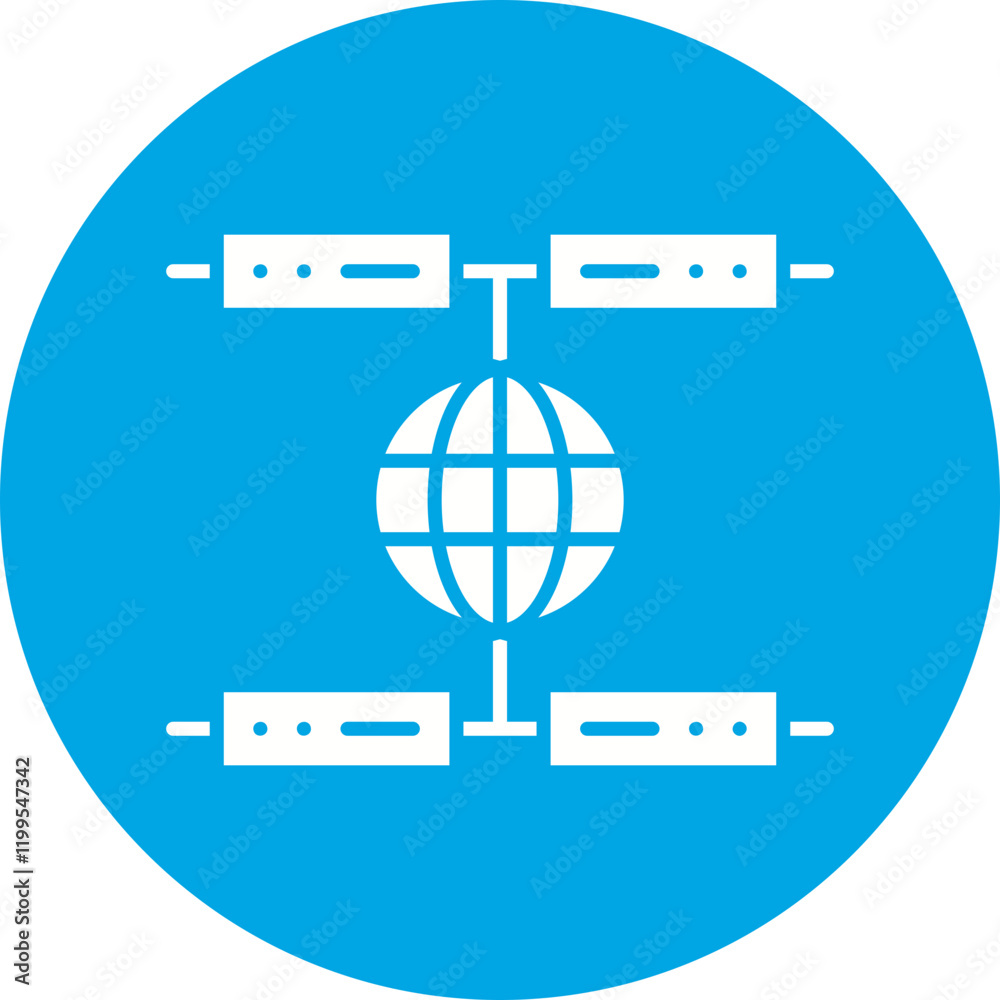 Global Servers icon single vector illustration Global Servers icon single vector illustration