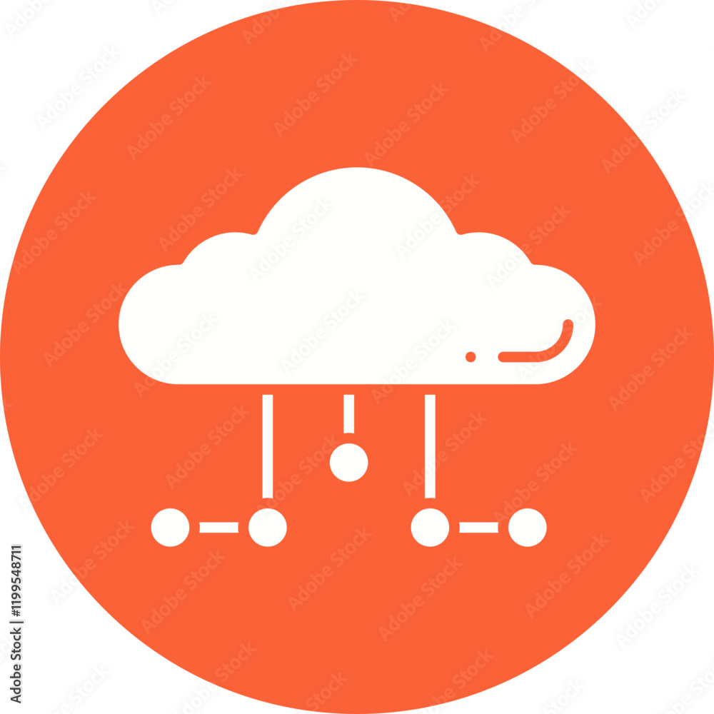 Cloud Network icon single vector illustration Cloud Network icon single vector illustration