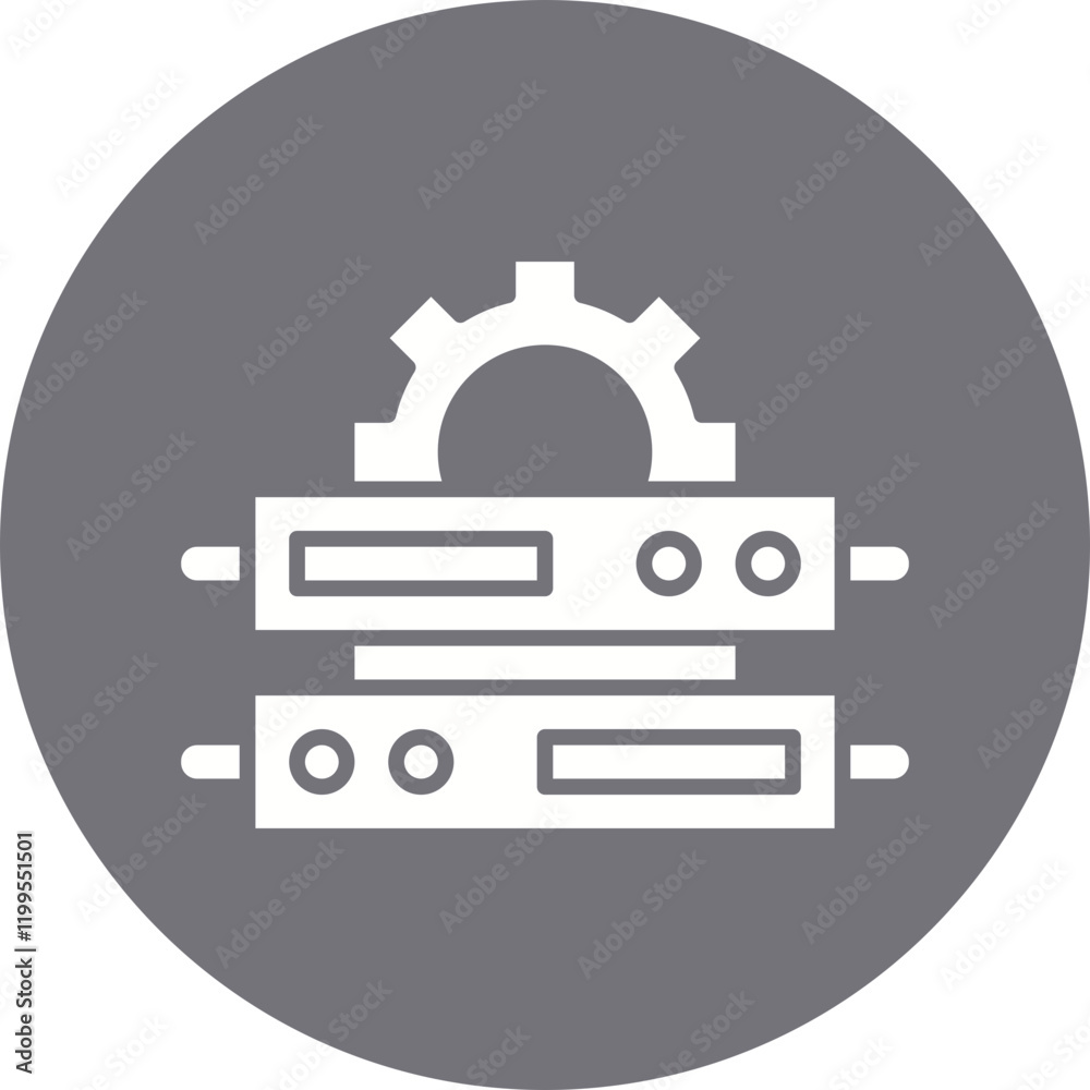 Server Connection Settings icon single vector illustration Server Connection Settings icon single vector illustration