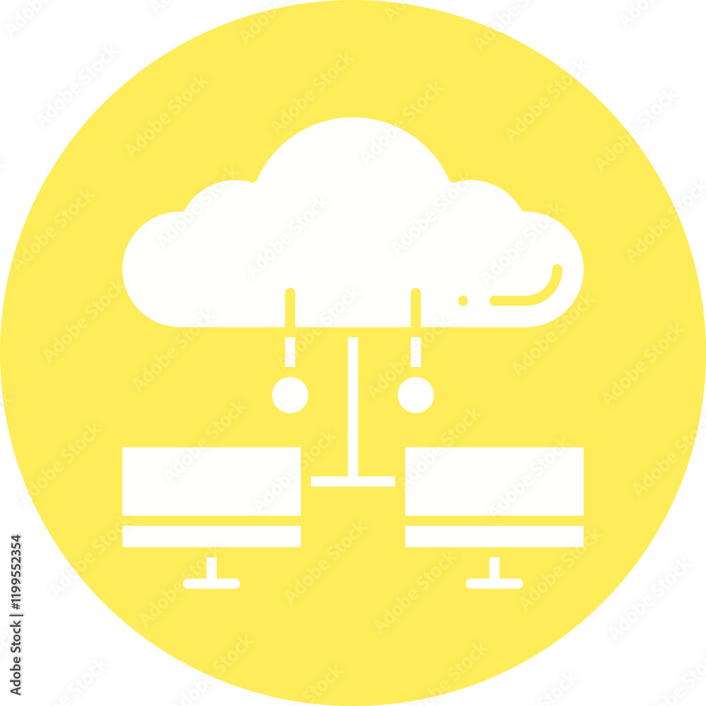 Cloud Connection icon single vector illustration